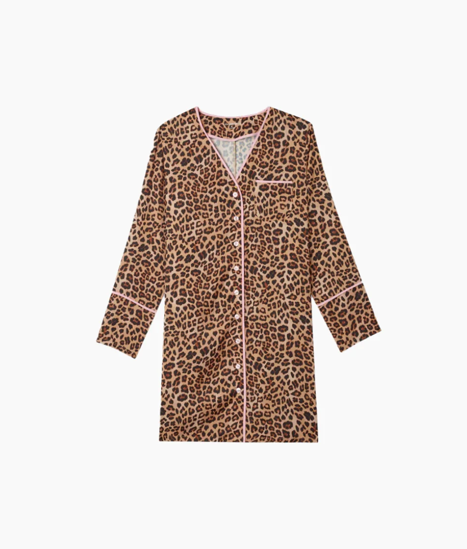 The Cloud 9 Boyfriend Sleep Shirt - Leopard - Image 6