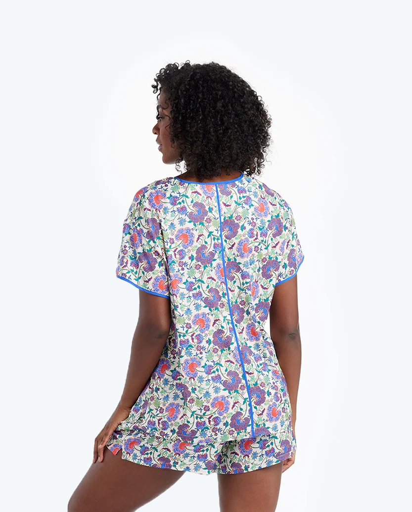 The Cloud 9 Silky Pajama Shorts Set - Main - Image 5