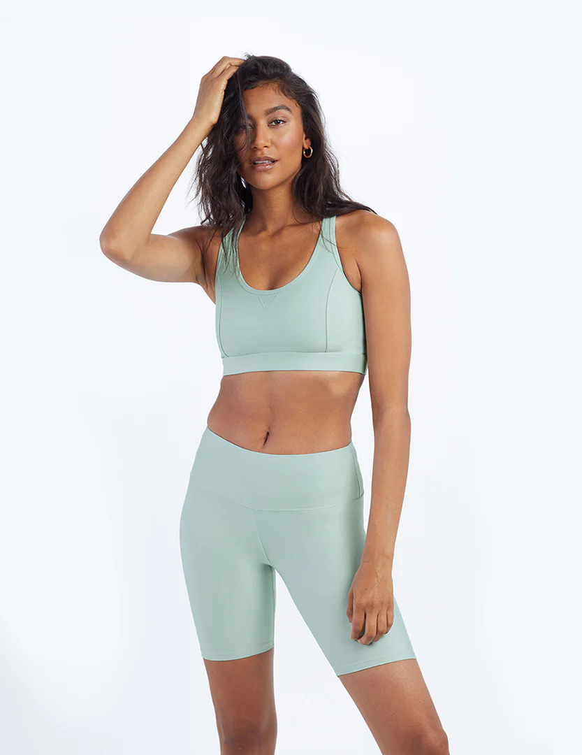 The Do-It-All High Rise Biker Shorts - Sage - Image 3