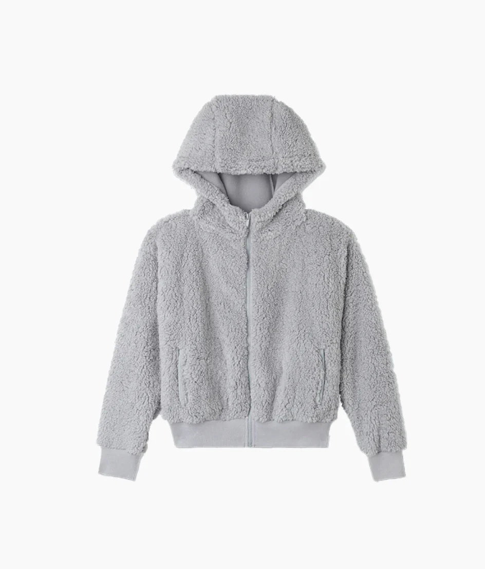 The High Pile Eco Short Fleece Jacket - Wolf - Image 4