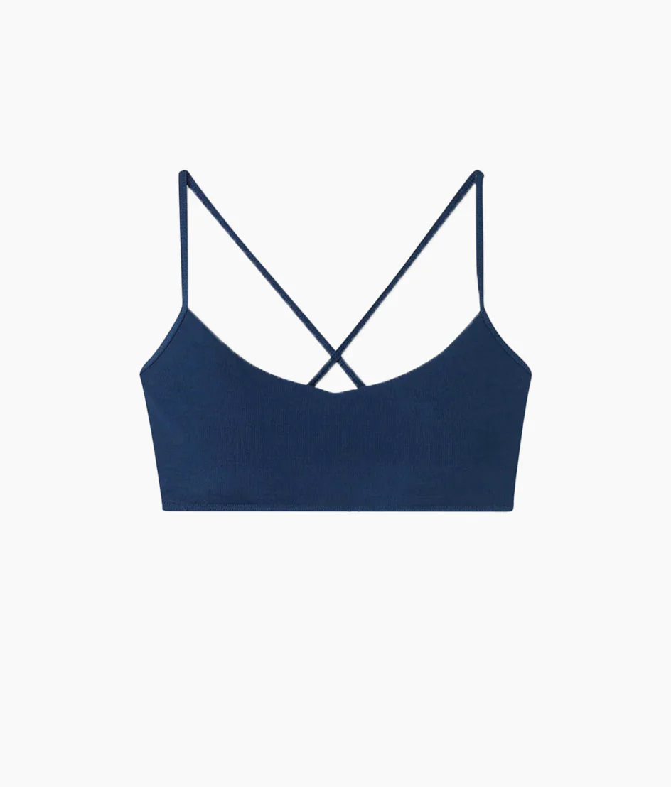 The Maternity Ribbed Voyager Bikini Top - Deep Sea