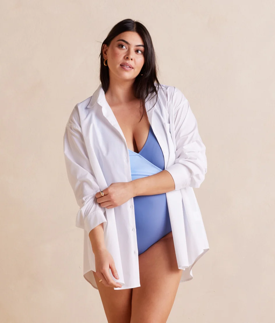The Perfect Boyfriend Shirt - White Sand - Image 5