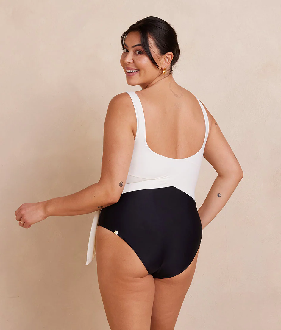 The Perfect Wrap One-Piece - Sea Urchin & White Sand - Image 5