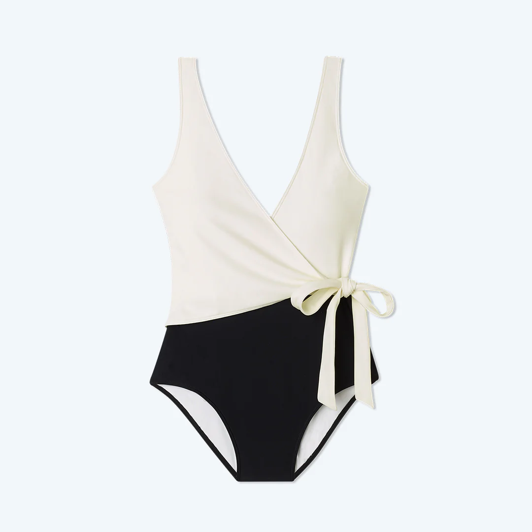 The Perfect Wrap One-Piece - Sea Urchin & White Sand - Image 6