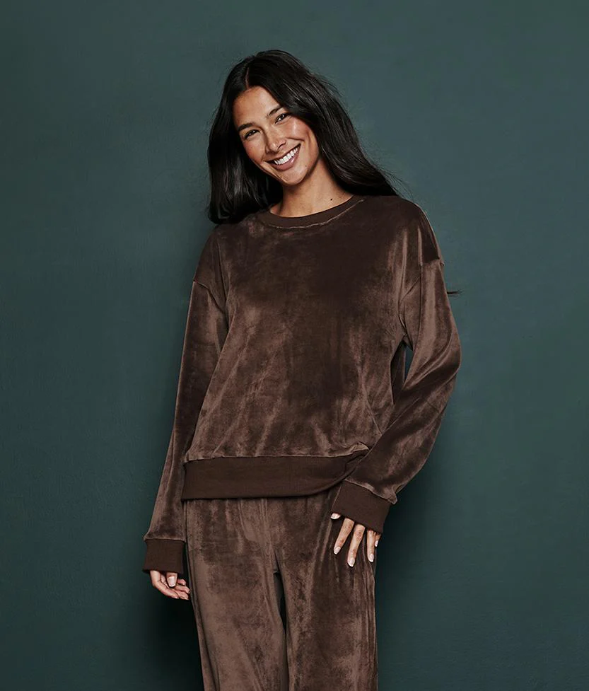 The Plush Velour Relaxed Crew - Main - Image 4