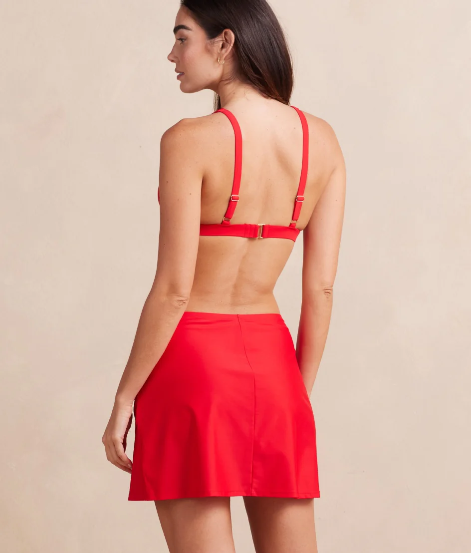 The Ruched Swim Skirt - Lava - Image 3
