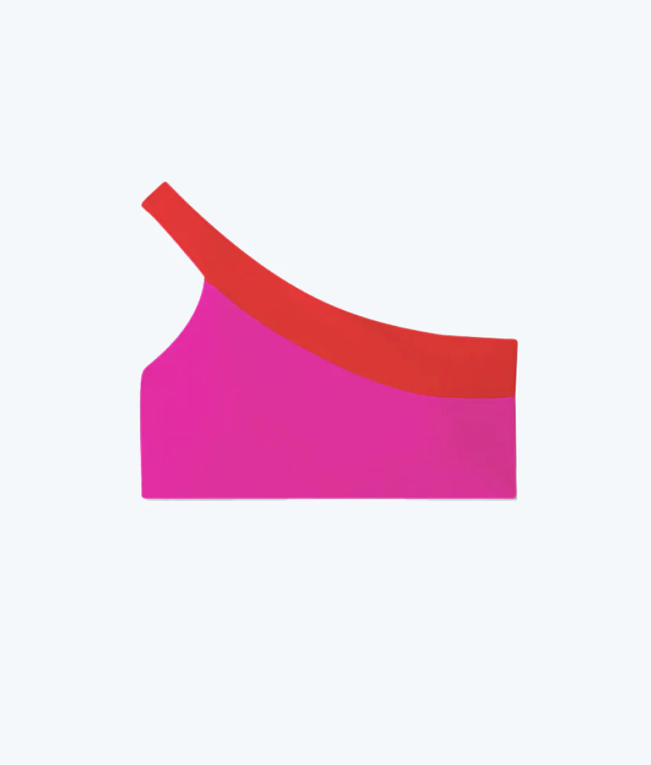 The Sidestroke Bikini Top - Hibiscus & Lava - Image 4