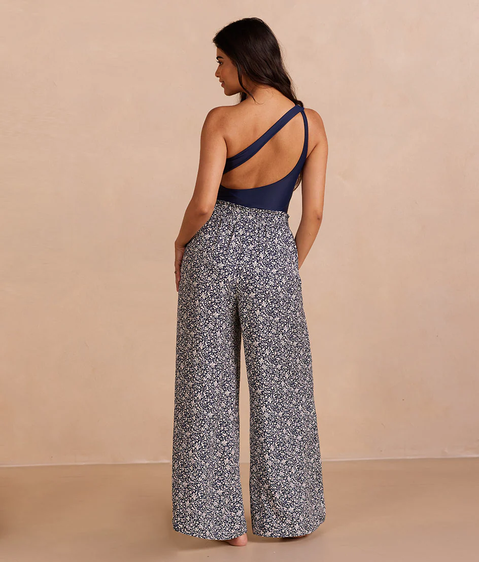 The Silky Luxe Palazzo Pants with Ties - Main - Image 3