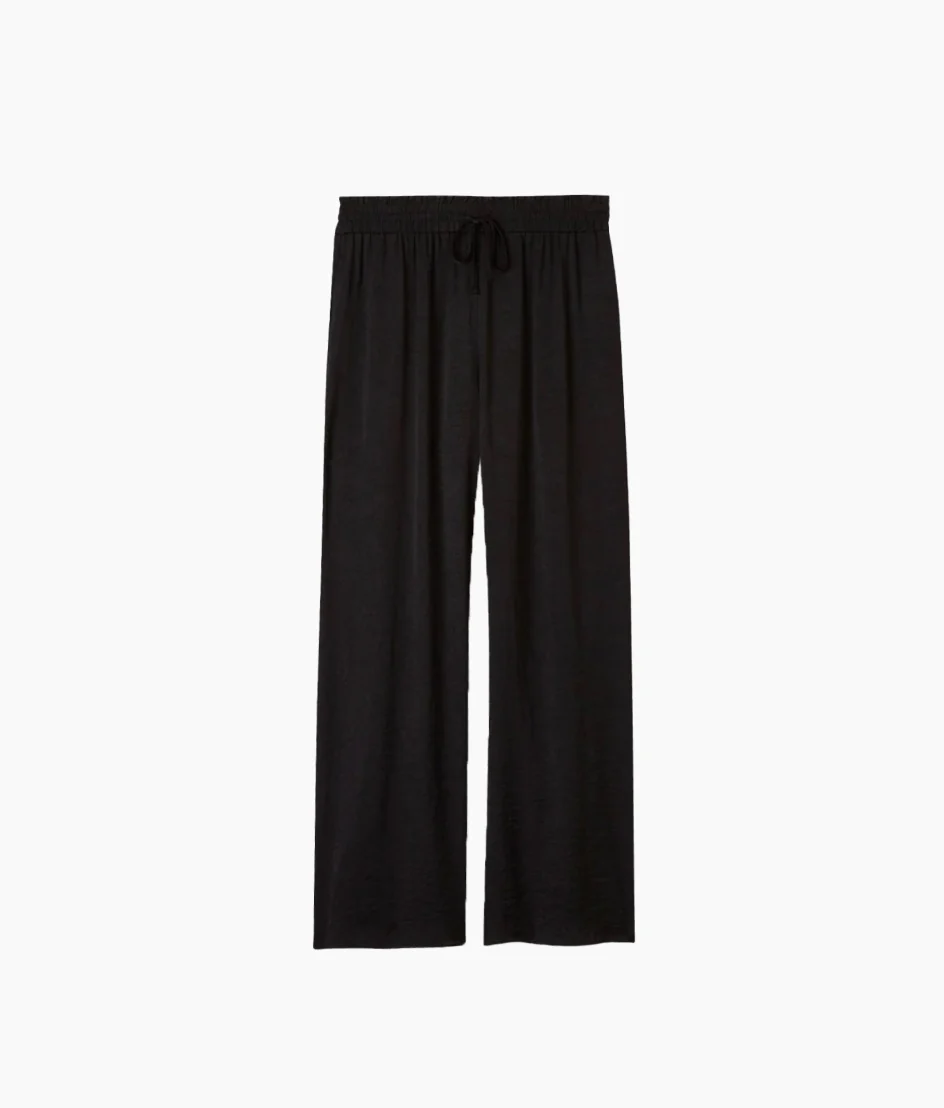The Silky Luxe Palazzo Pants with Ties - Sea Urchin - Image 4