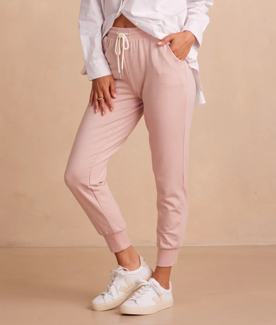 The Softest French Terry Jogger - Petal - Image 2