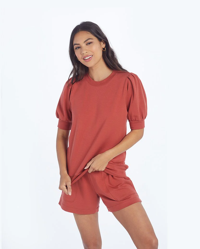The Softest French Terry Puff Short Sleeve Top - Main - Image 4