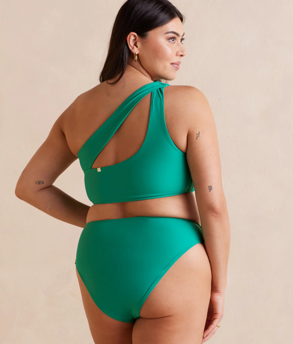 The Tie Belt High Leg Mid Rise Bottom - Seaglass - Image 2