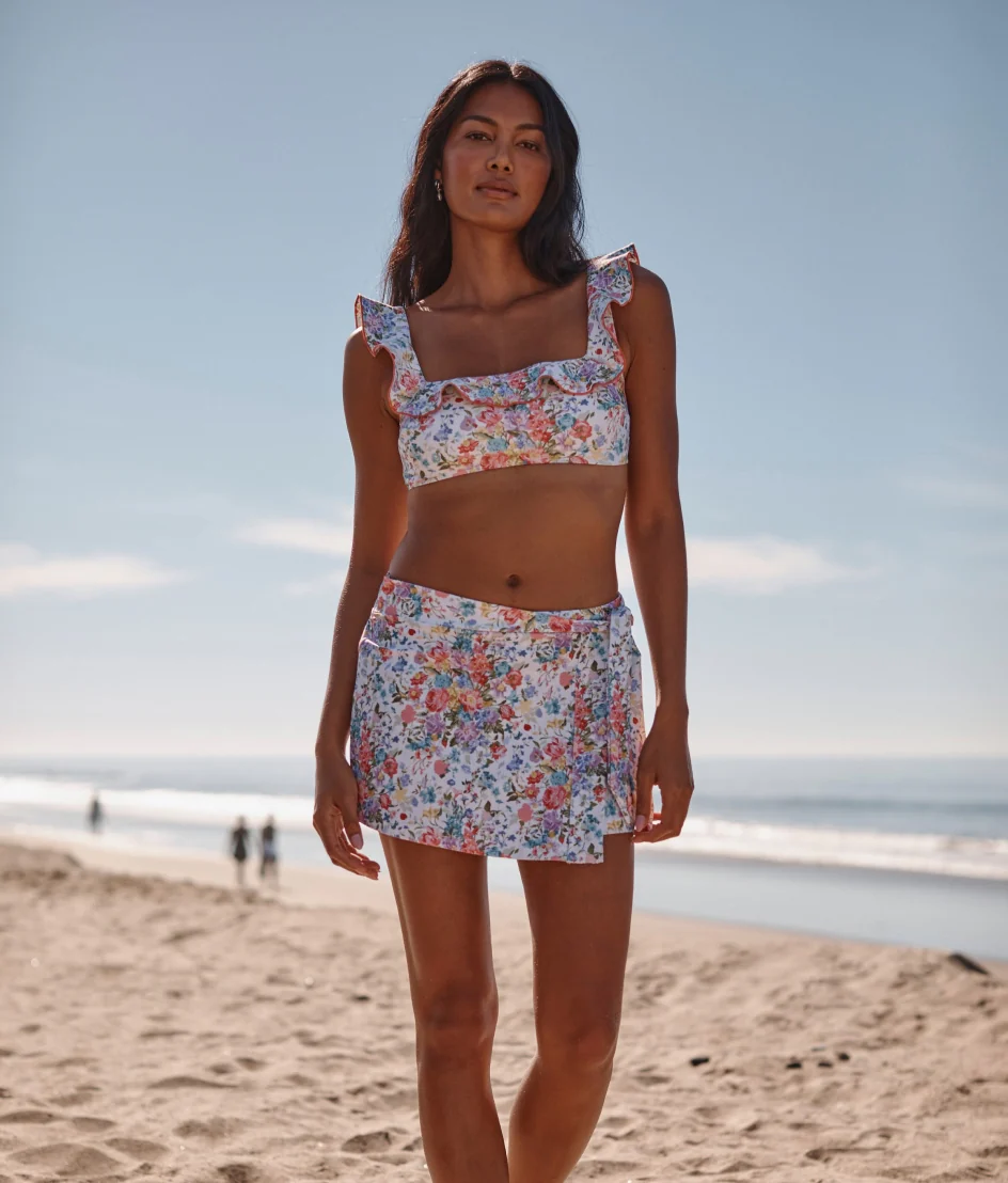 The Wrap Swim Skort - Bouquet Parade - Image 3