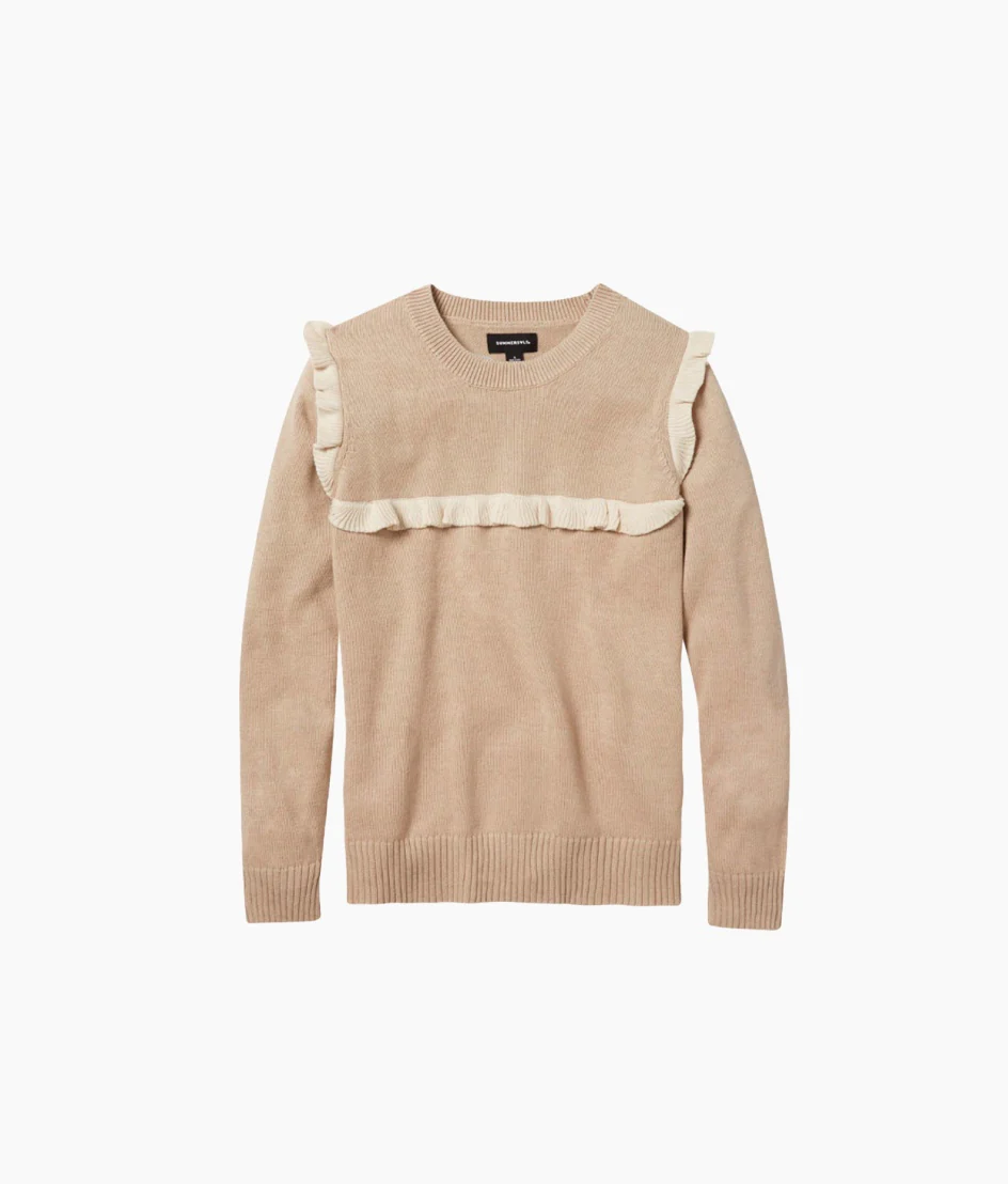 The Year-Round Crewneck Ruffle Sweater - Moonlight - Image 5